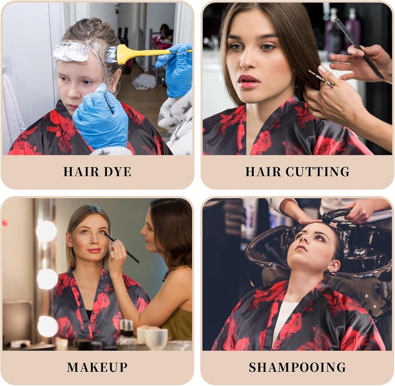 YELEGAI Salon Client Gown Robes Cape Hair Cutting Smock with Adjustable Tie for Hair Cutting Barber Hairstyling - Image 4
